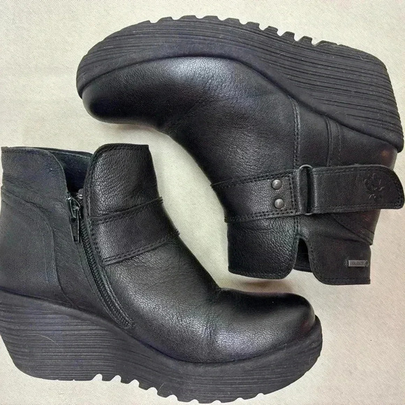 Fly London Yock Leather Wedge Ankle Boots Size 36/5.5-6 US - Picture 7 of 8